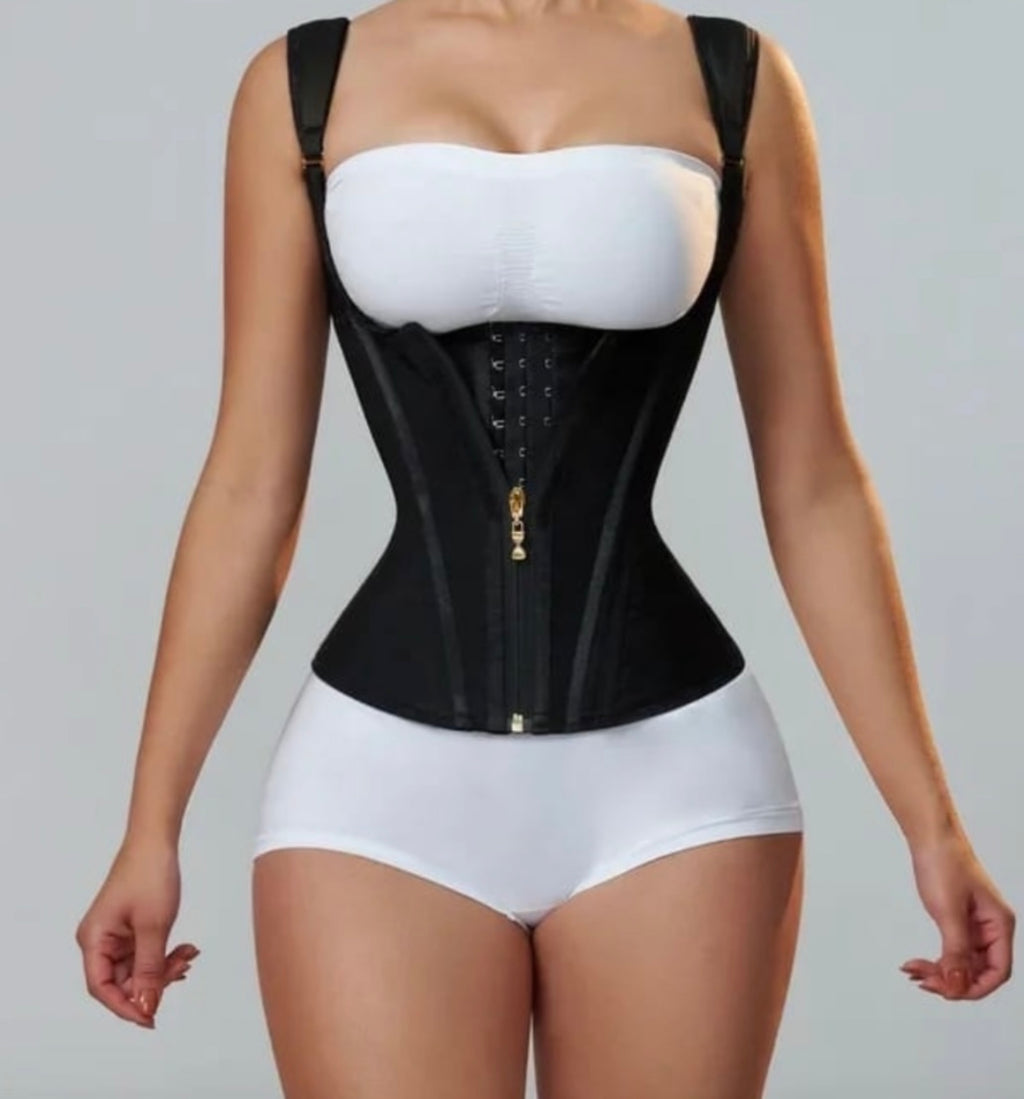 Women's Underbust Corset Waist Trainer Cincher - Steel Boned Body Shaper.
