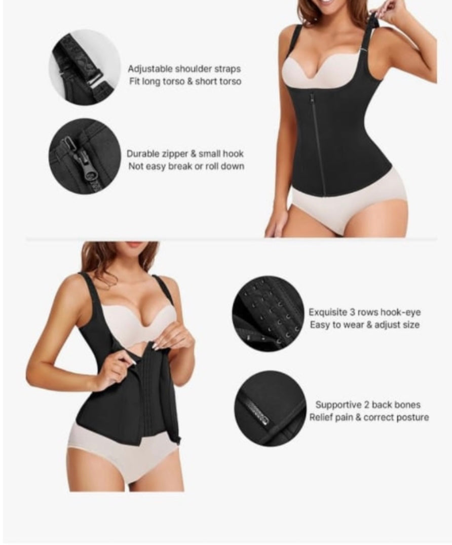 Women's Underbust Corset Waist Trainer Cincher - Steel Boned Body Shaper.