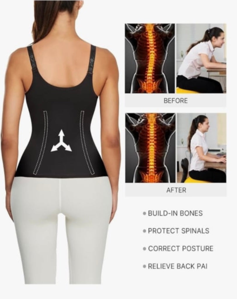 Women's Underbust Corset Waist Trainer Cincher - Steel Boned Body Shaper.