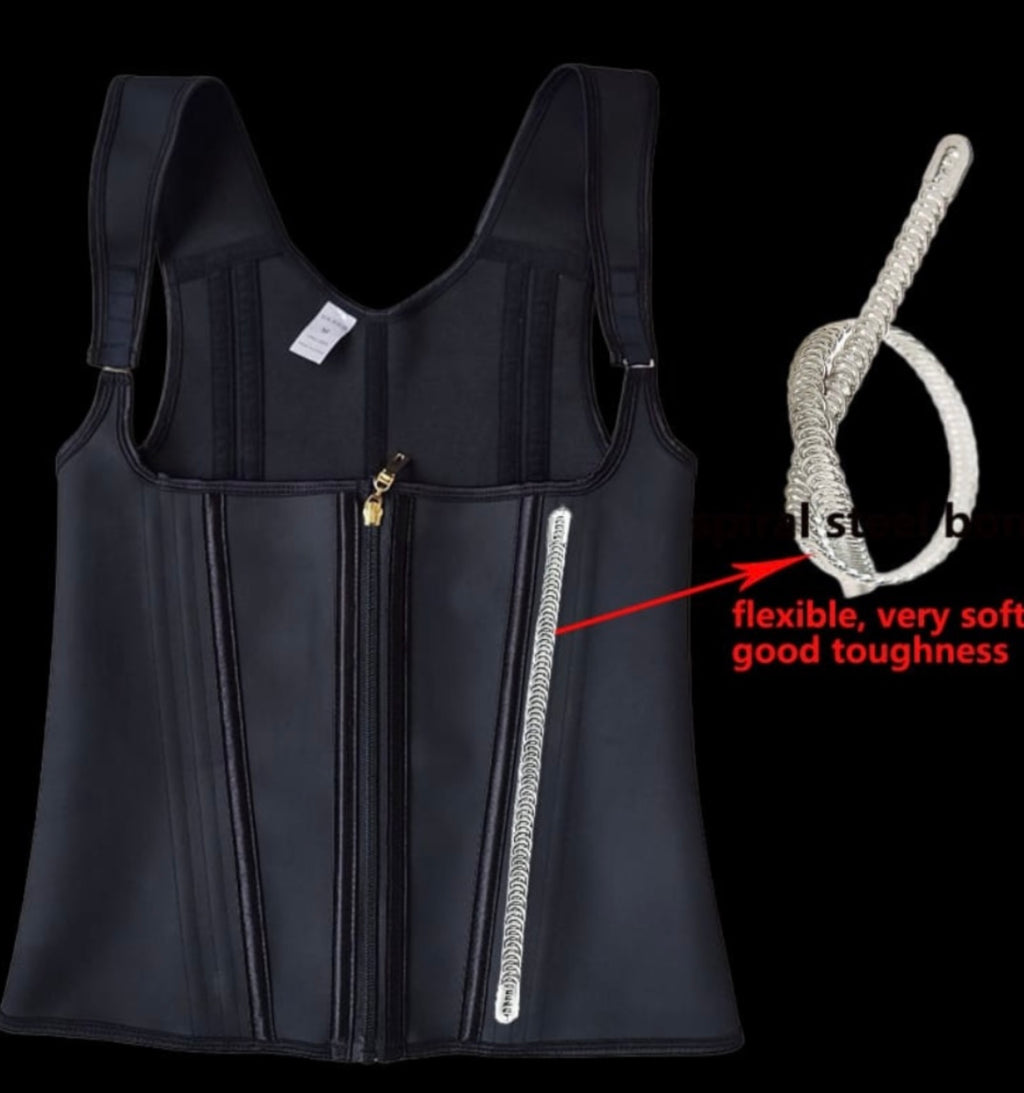 Women's Underbust Corset Waist Trainer Cincher - Steel Boned Body Shaper.