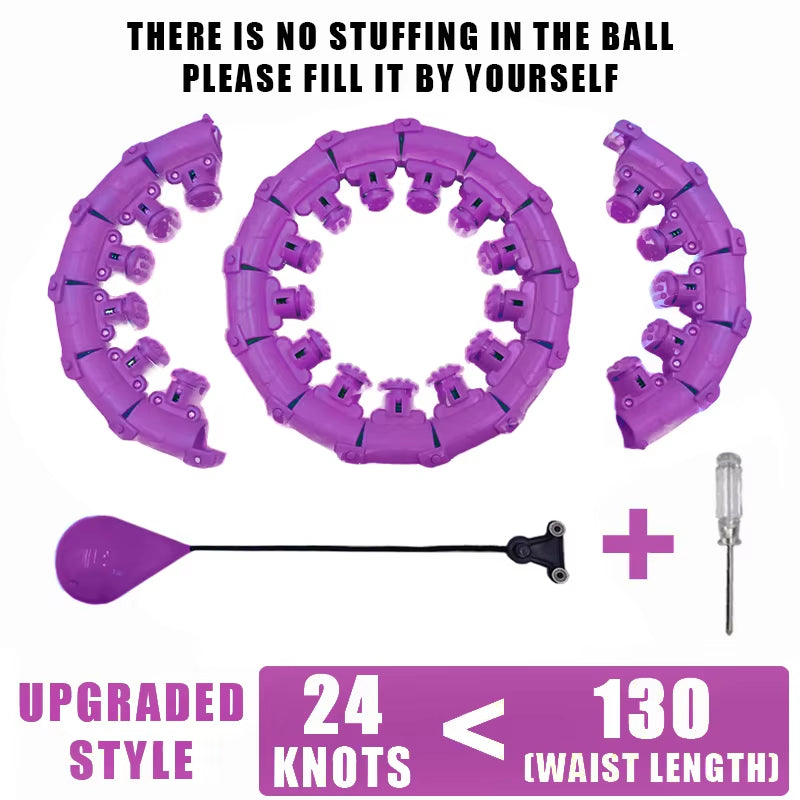 Weighted Pilate Hoop Infinity Design,Smart Exercise Equipment for Women, Home Fitness,Space-Saving,Portable and Easy to Assemble